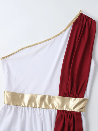 Women's Ancient Greek Roman God Costume Halloween Mr.Toga King Prince Outfit Cosplay Robe - Blue / S
