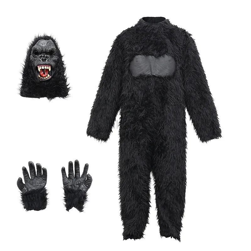 Gorilla Jumpsuits King Jungle Halloween Costume