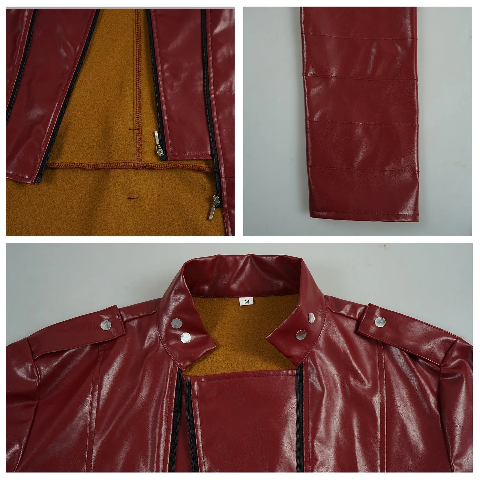 Dante Costume Devil Costume May Cry 3Red Leather Trench Coat Halloween Outfit for Men - suit / XL