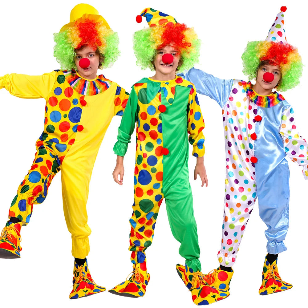 Circus Clown Costumes Kids Costumes Jumpsuits Hats - ZA-011 / L