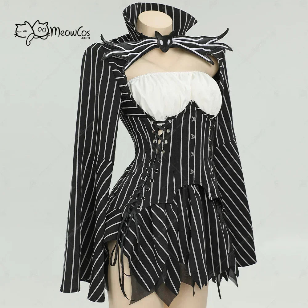 Women's Gothic Cosplay Costume with Skirt & Gloves - black XL United States