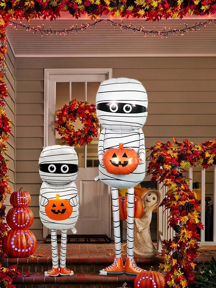 1PC Halloween Mummy Pumpkin Balloon – Spooky Party Decor