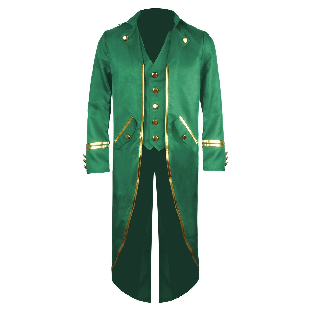 Men's Medieval Tuxedo Vintage Mid-Length Punk Gilt Stage Halloween Costume - product image 9