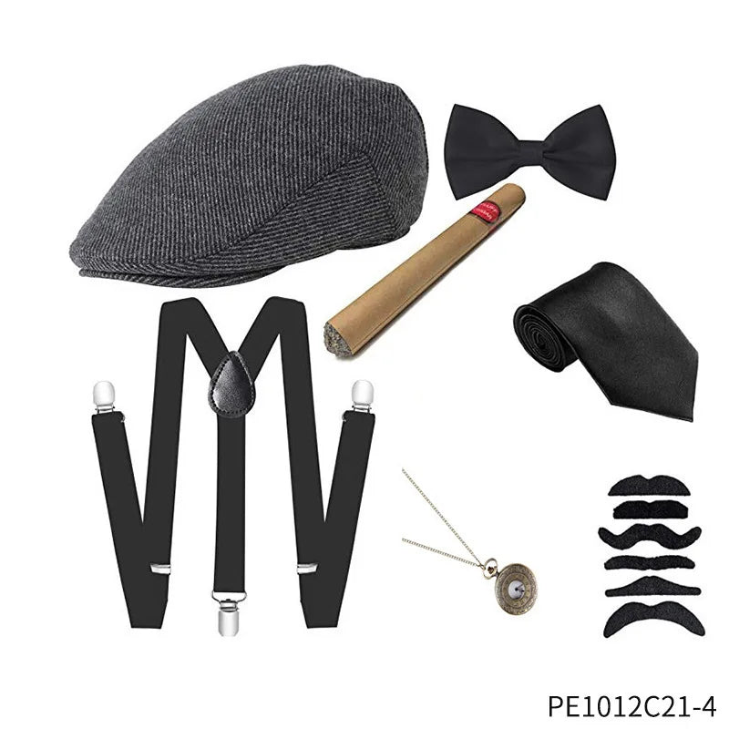 1920s Mens Costume Gangster Roaring Accessories for Men Women Adult Gatsby Costume