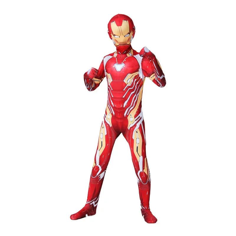 Kids Iron Man Costume Superhero Costume Cosplay Bodysuit Full Sets with Mask Halloween Costume for Kids - product image 6