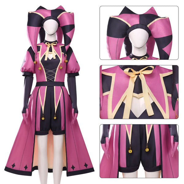 Clown & Angel Halloween Costume - Pink 6-Piece / XXL