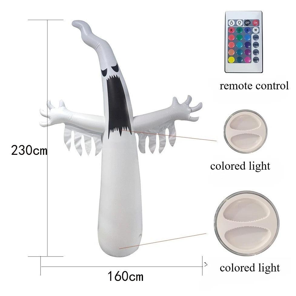Glowing Inflatable Halloween Ghost Remote Control Flashing Ghost Horror Outdoor Courtyard Party Props - product image 6