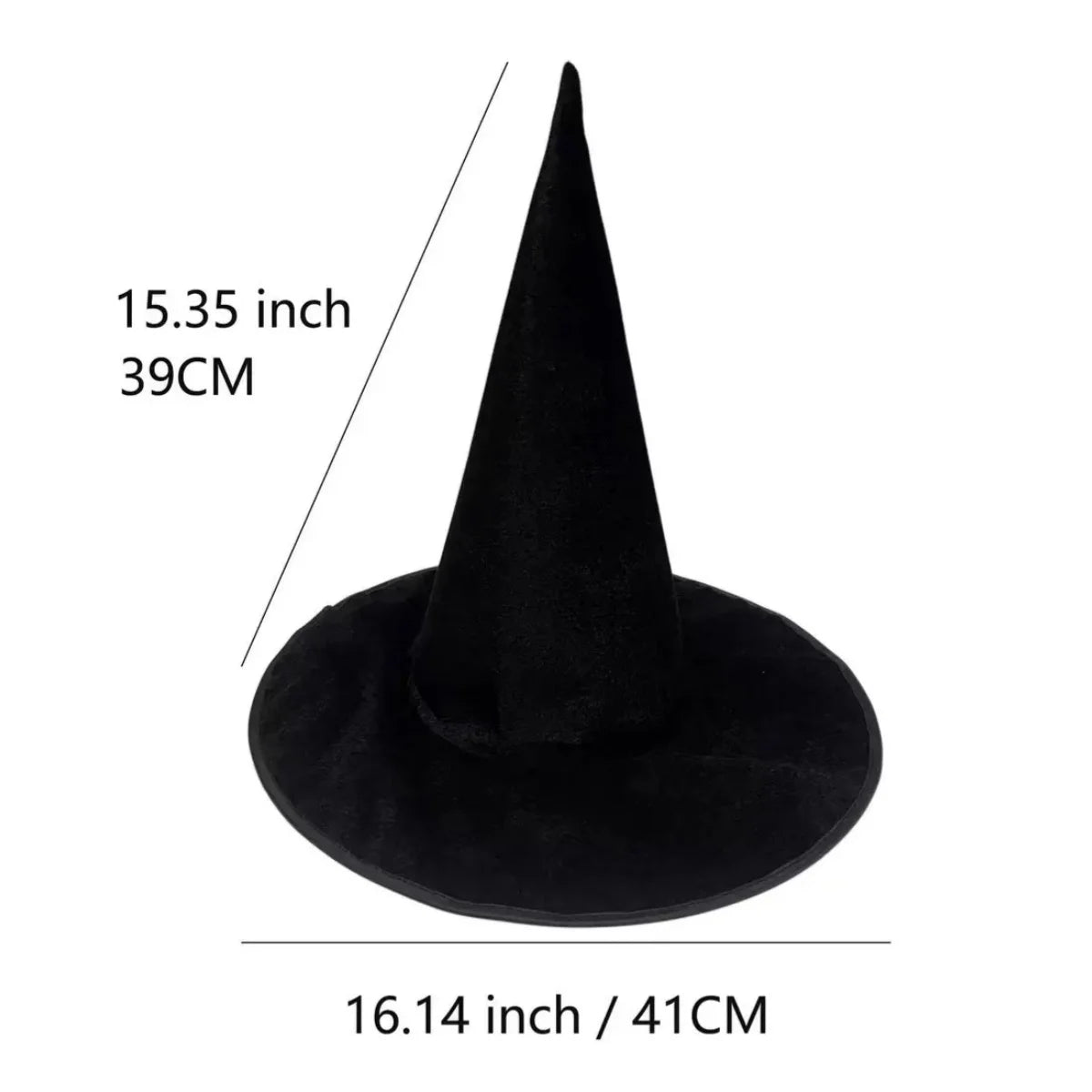 Glinda Wicked Witches Hats Black Large Ruched Witch Hat Women Costume Accessory Halloween Cosplay Party Decor - product image 3
