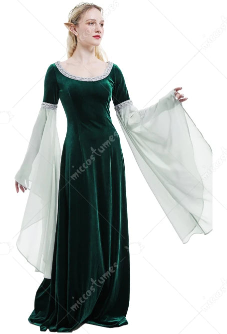 DAIZBELLA Medieval Handmade Historical Dress Retro Fairy Elf Costume - alternate view 8