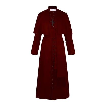 Adult Medieval Hooded Monk Renaissance Priest Uniforms Robe Witch Costume - alternate view 7