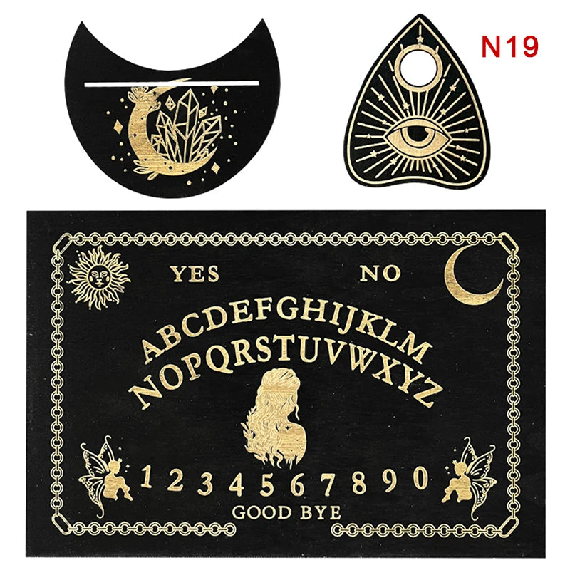 12-Inch Engraved Wooden Pendulum Divination Board