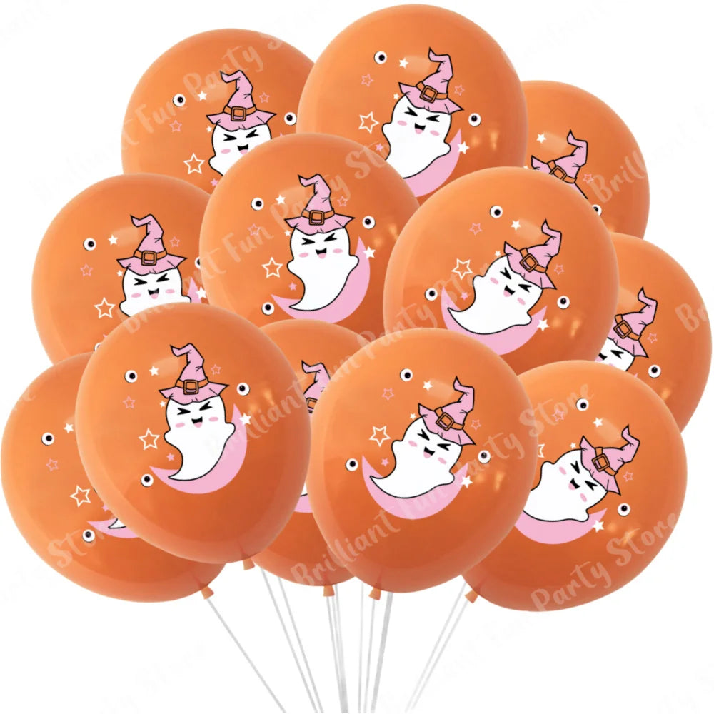 Balloons 12 Inch Black Orange White Halloween Decoration - product image 9