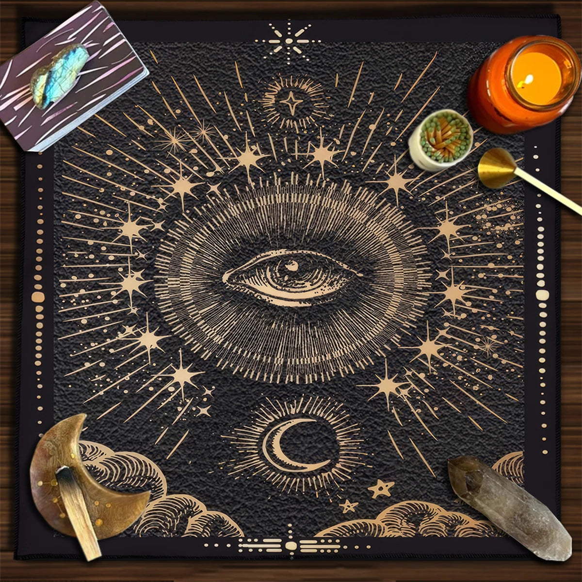 Sun & Moon Celestial Tarot Altar Cloth