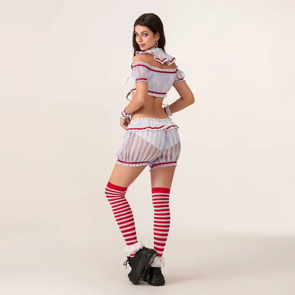 Women's 5-Piece Clown Halloween Costume Set