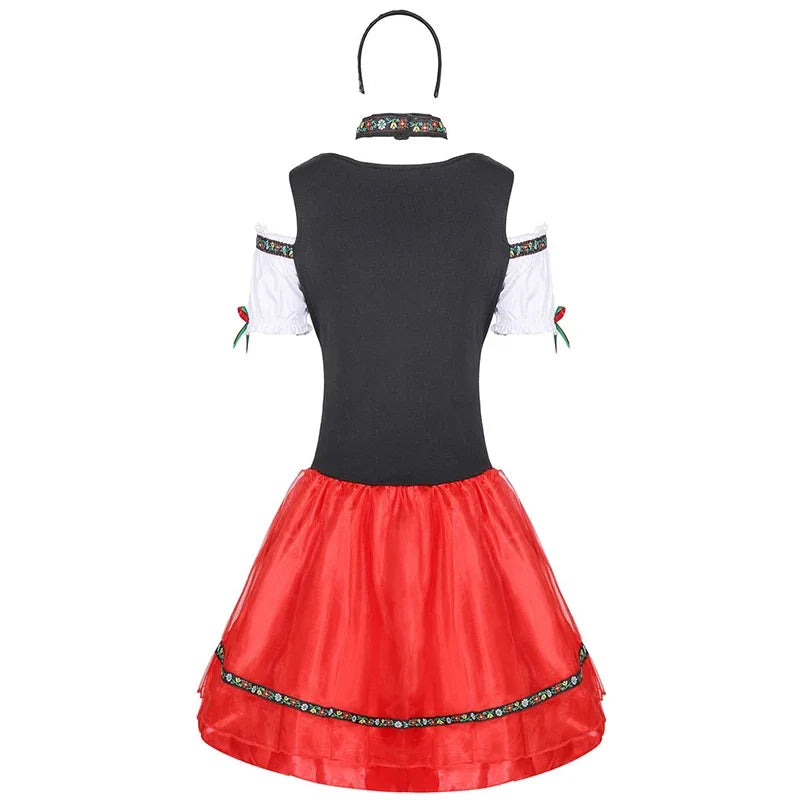 Adult Women Carnival Oktoberfest Dirndl Costume Germany Beer Maid Tavern Wench Waitress Outfit Cosplay - product image 4