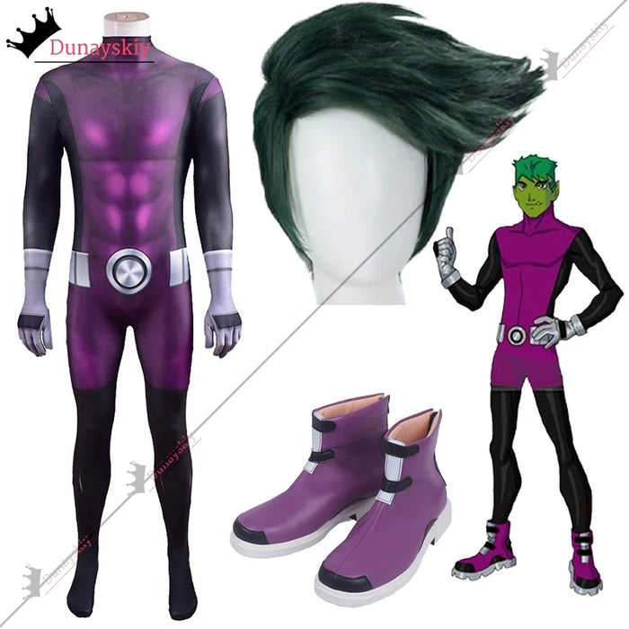 Adults/Kids Teen Titans Beast Comic Logan Boys' Cosplay Jumpsuit