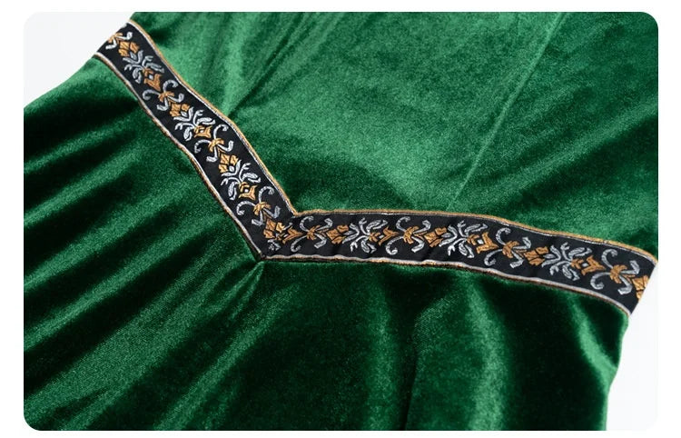 Medieval Retro Gothic Hoodie Witch Long Dress Women Halloween Victorian Vampire Wizard Devil Cosplay Party - product image 3
