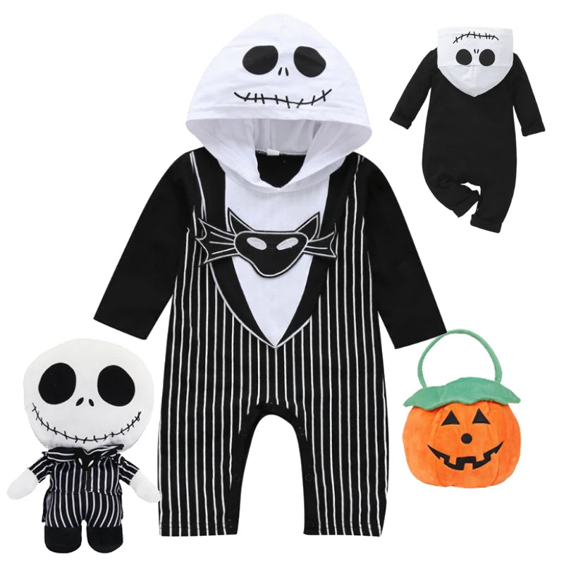 Baby Girls Boys Children Jumpsuit Pumpkin Costume Toddler Sleeveless Jumpsuit