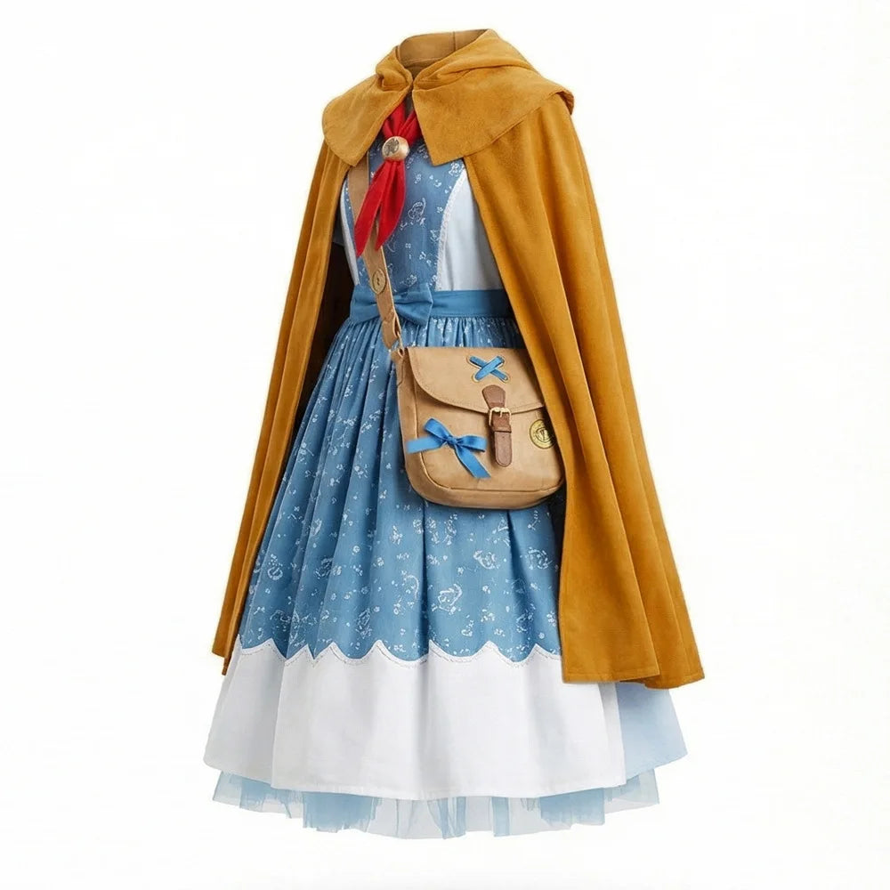 Kids' Holly Wheeler-Inspired Stranger Things Costume – Dress, Cloak & Bag Options