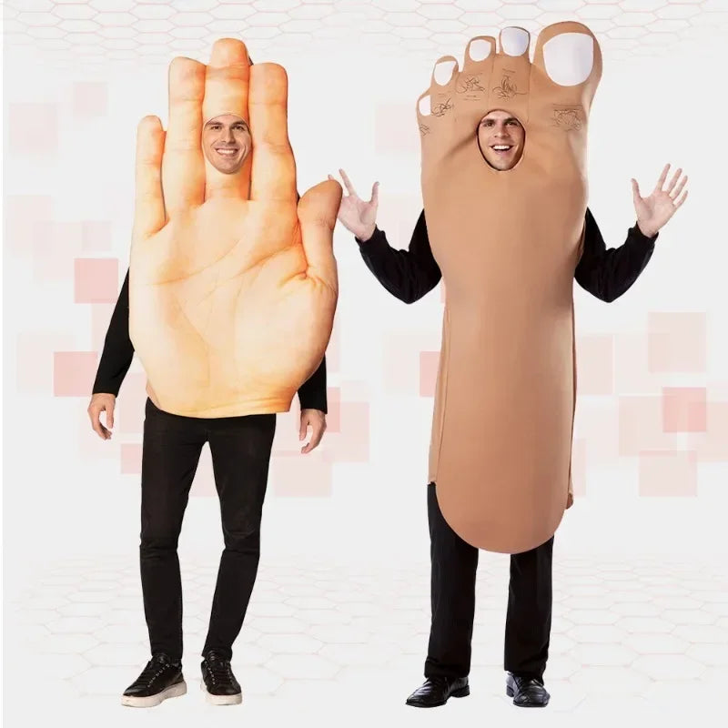 Halloween Funny Cosplay Costume Hand Foot Outfits Friends Couple Stage Performance Carnival Party