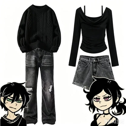 Game the Coffin of Andy and Leyley Costume Women Men Full Set Leisure Suit Uniform - B / XL