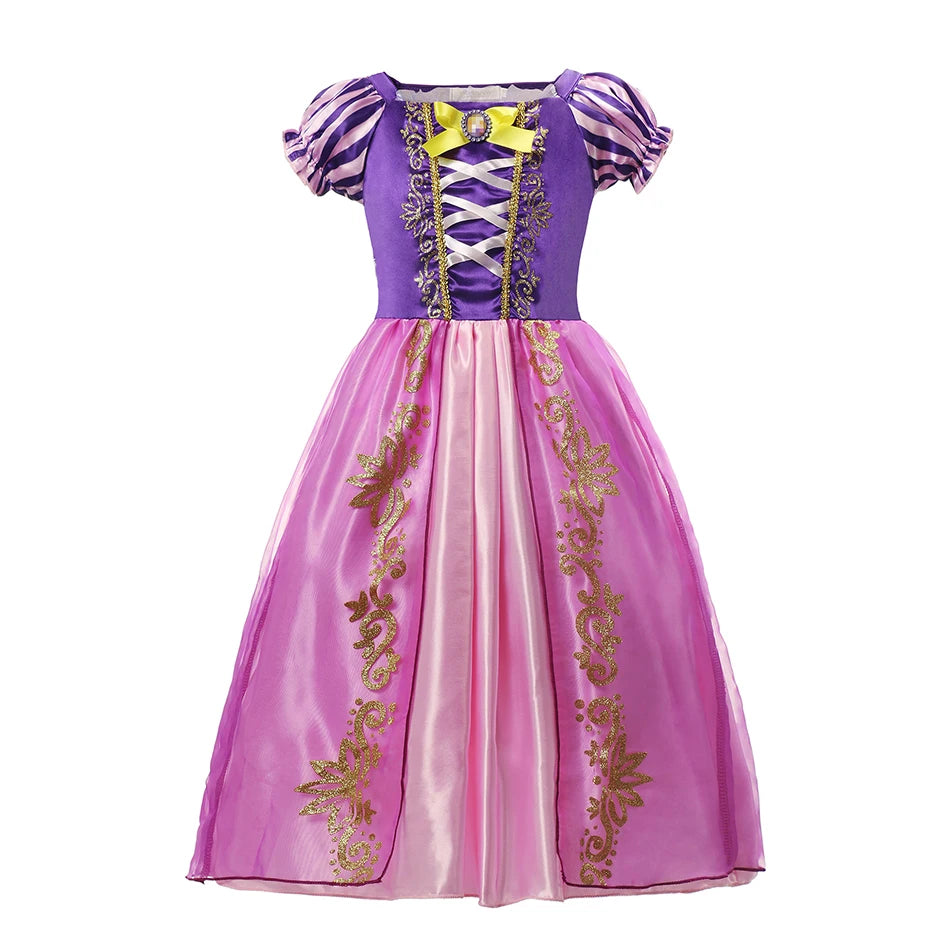 Kids' Princess Long-Haired Tower Princess Snow Kingdom Princess Ice Queen Princess Birthday Costume - alternate view 20