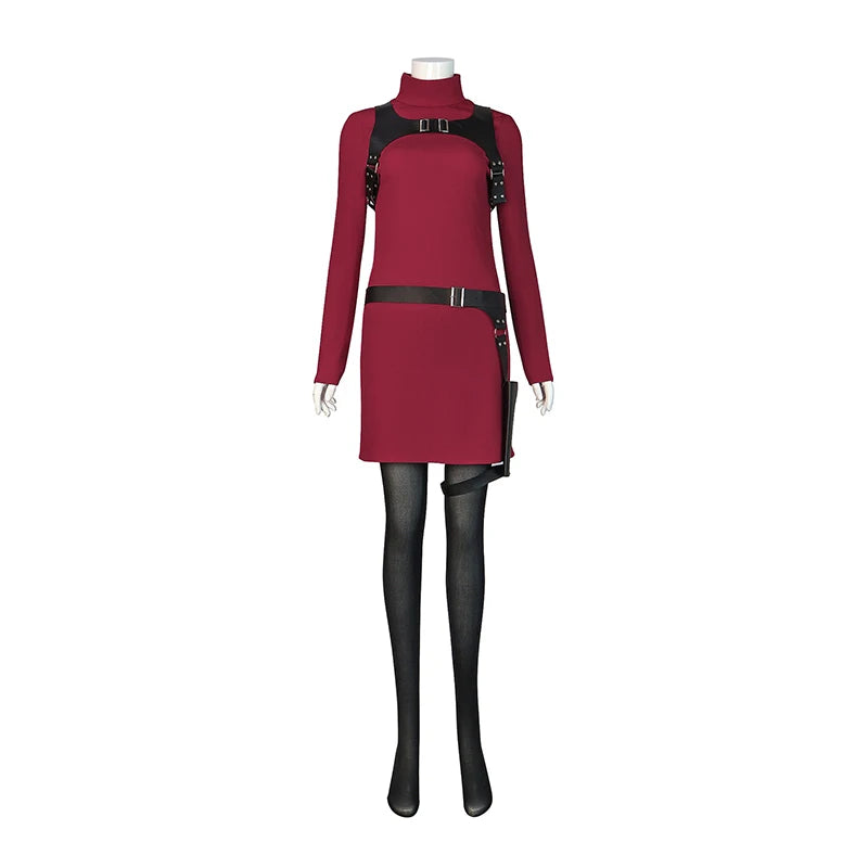 Female Ada Costume Wong Costume Dress Belt Cosplay Outfits Halloween Disguise Suit for - Package 1 / S