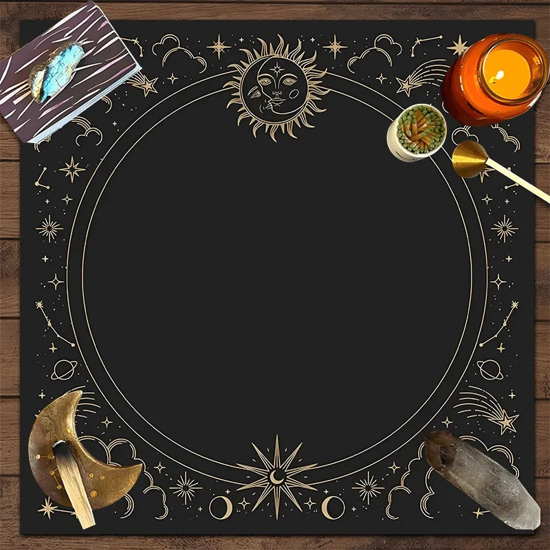 Sun & Moon Celestial Tarot Altar Cloth