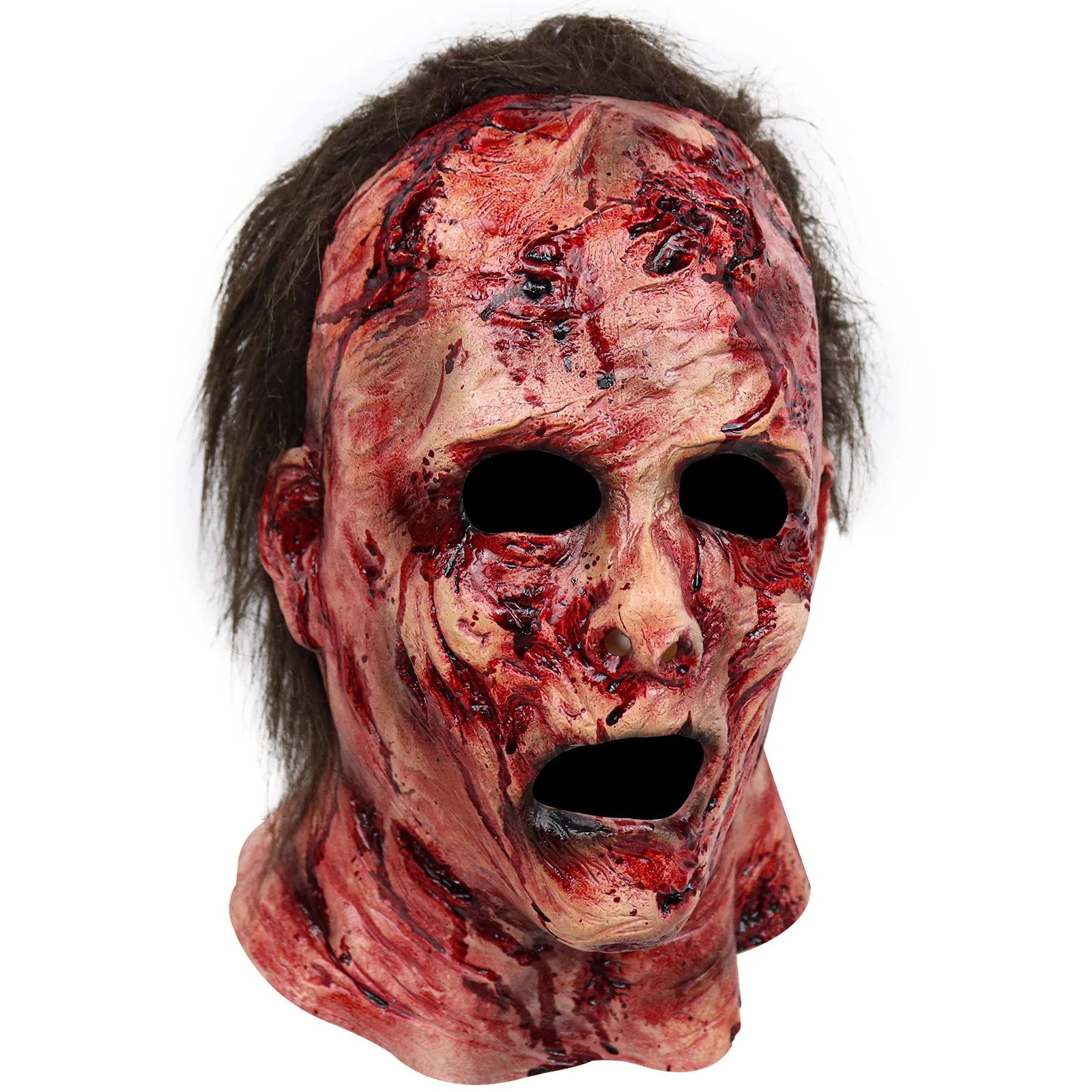 Women's Tops Halloween Silicone Mask Scary Clown Masks Scary Headgear Head Mask Mascaras - View 2
