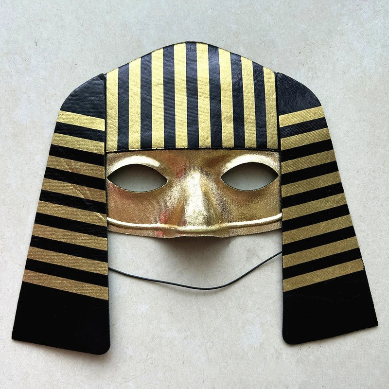 Halloween Evil Laughing Clown Mask Costume Scary Joker Half Face Masques Pharaoh of Egypt - View 4
