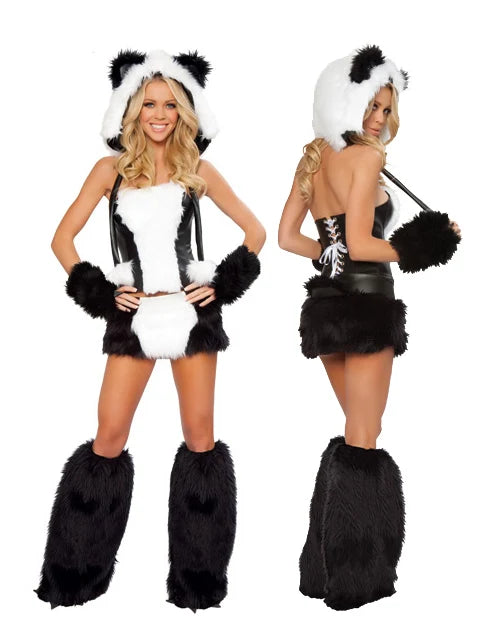 Adult female sexy and cute green caterpillar frog Halloween party fox costume animal role-playing costume and big tail costume