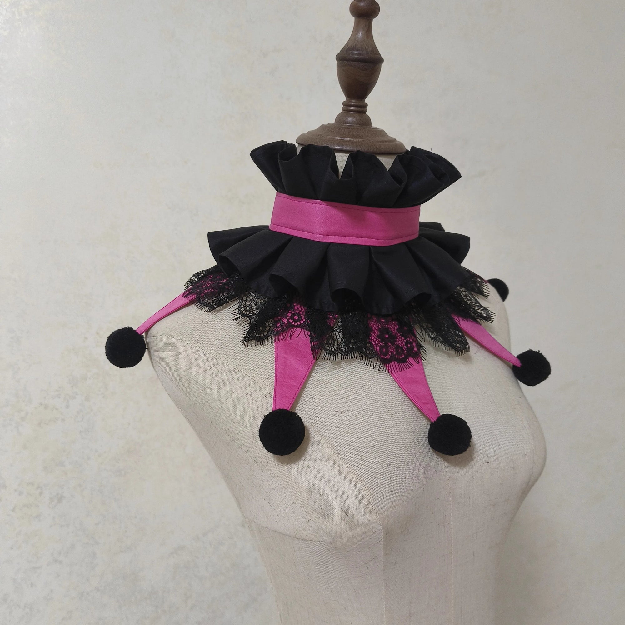 Original Designed Colorful Clown Collar Halloween Performance Characteristic Collar Fairy - Deep Purple / one size-15.7 in (40 cm)