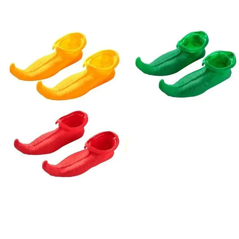 Halloween Costume Rubber Pointed Clown Shoes for Amusement Park Circus Performance Costume - Red