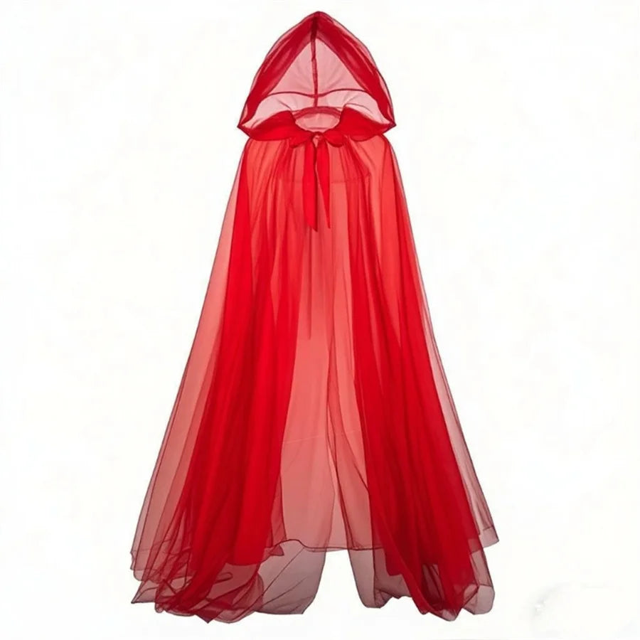 Halloween Cosplay - Ghost Costume with Hooded Cloak, Death God Witch Net-like Long - Discount Halloween City