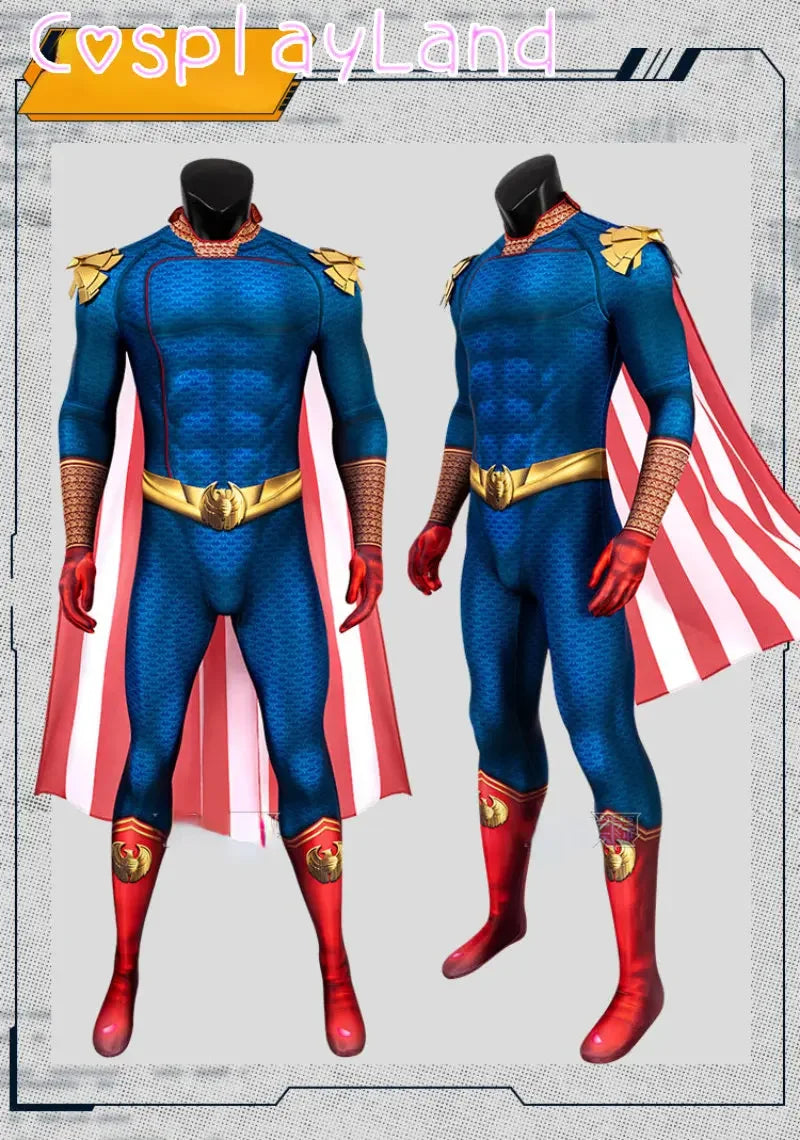 The Boys Homelander Cospaly Superhero Costume Adult Man Halloween Costumes Antony Starr - Homelander / XXXL