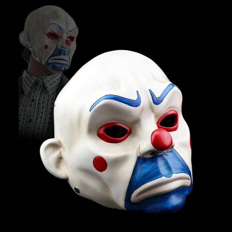 Resin Mask Collect Halloween Joker Robber Mask Adult Clown Dark Knight Scary Costume Props - As Picture Shown / China Mainlan
