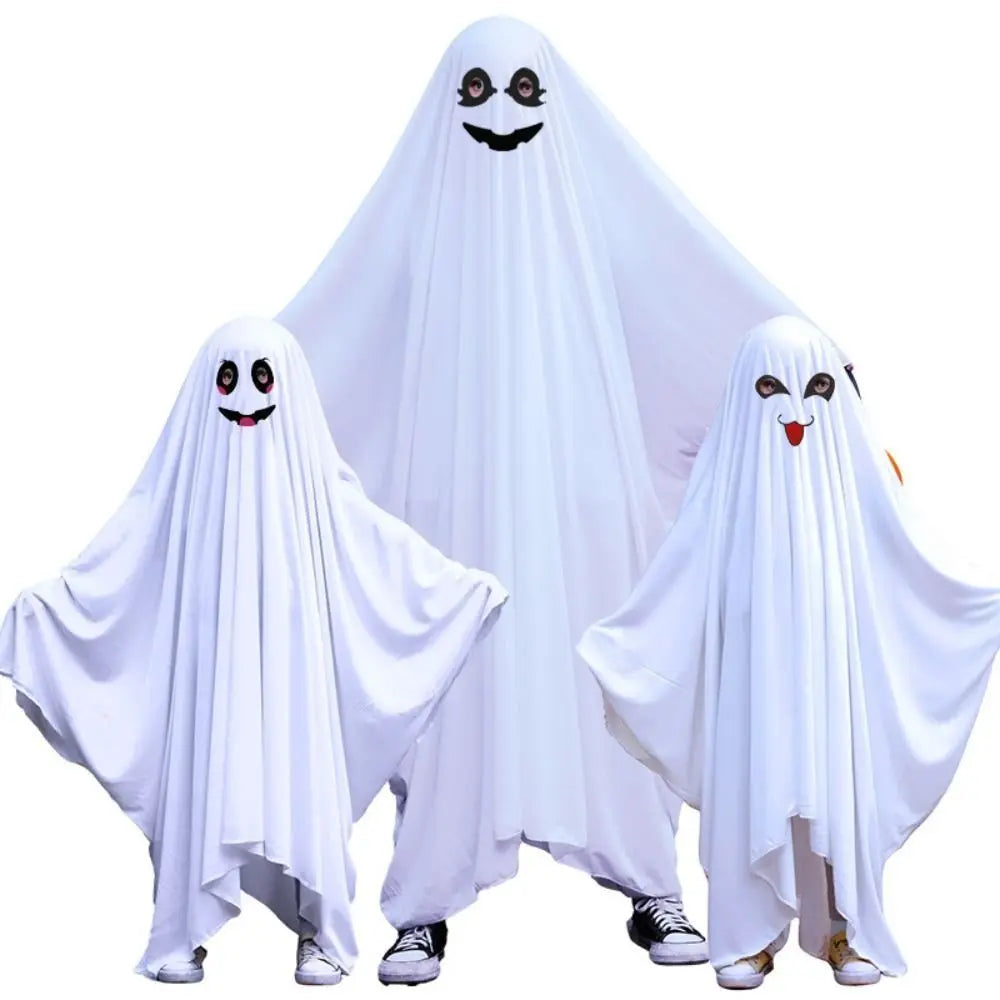 Smiling Ghost Hooded Cloak Costume – Halloween Poncho