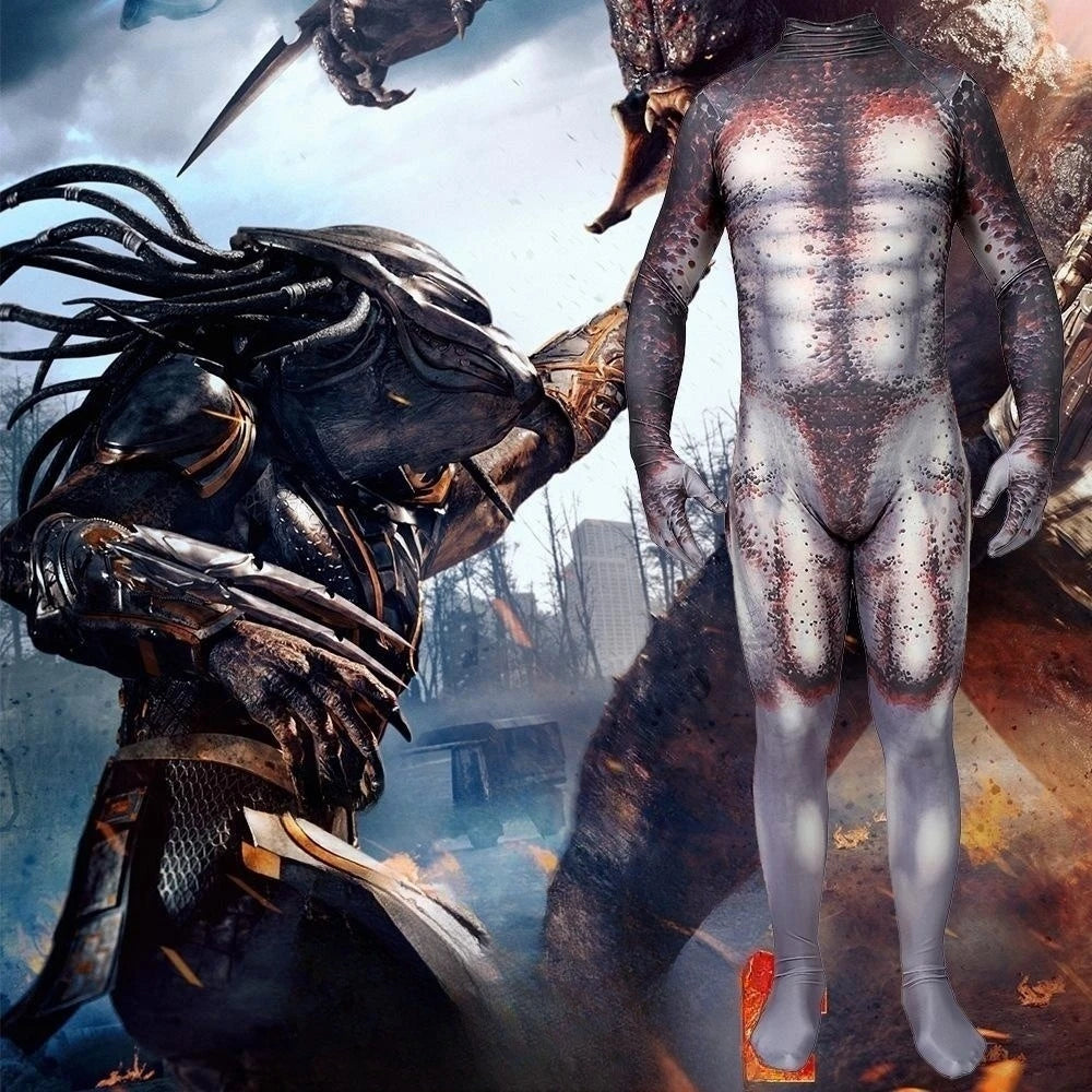 Armored Alien Hunter Spandex Halloween Costume for Adults & Kids