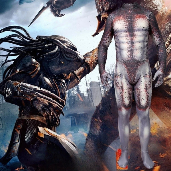 Men's Boys the Armored Alien Hunter Costume Halloween Costumes Spandex Suit Bodysuit Jumpsuit Adults - Children / XXXL