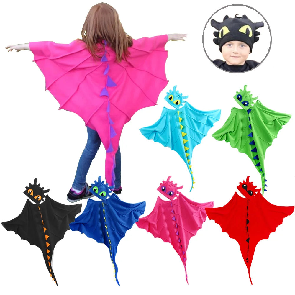 Dragon Costume Cloak with Hat Toothless Dragon Costume Cape Halloween Costumes Cosplay Dinosaur Costume - product image 1
