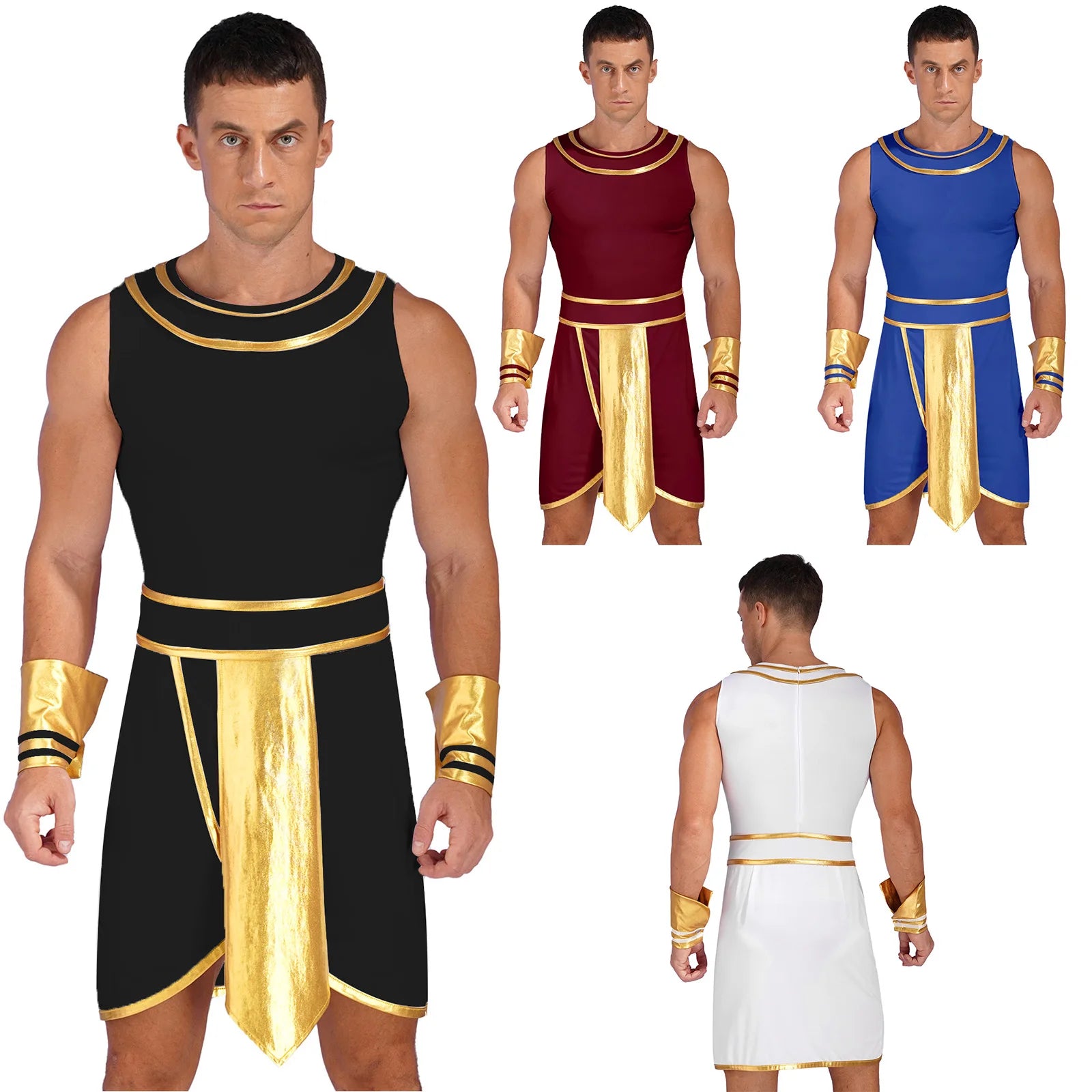 Men's Egyptian Pharaoh Robe Cuffs Costume - alternate view 6