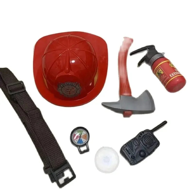 Halloween Costume for Kids Firefighter Uniform Kids Sam Costume Fireman Fancy Boy Fancy - Red / 120