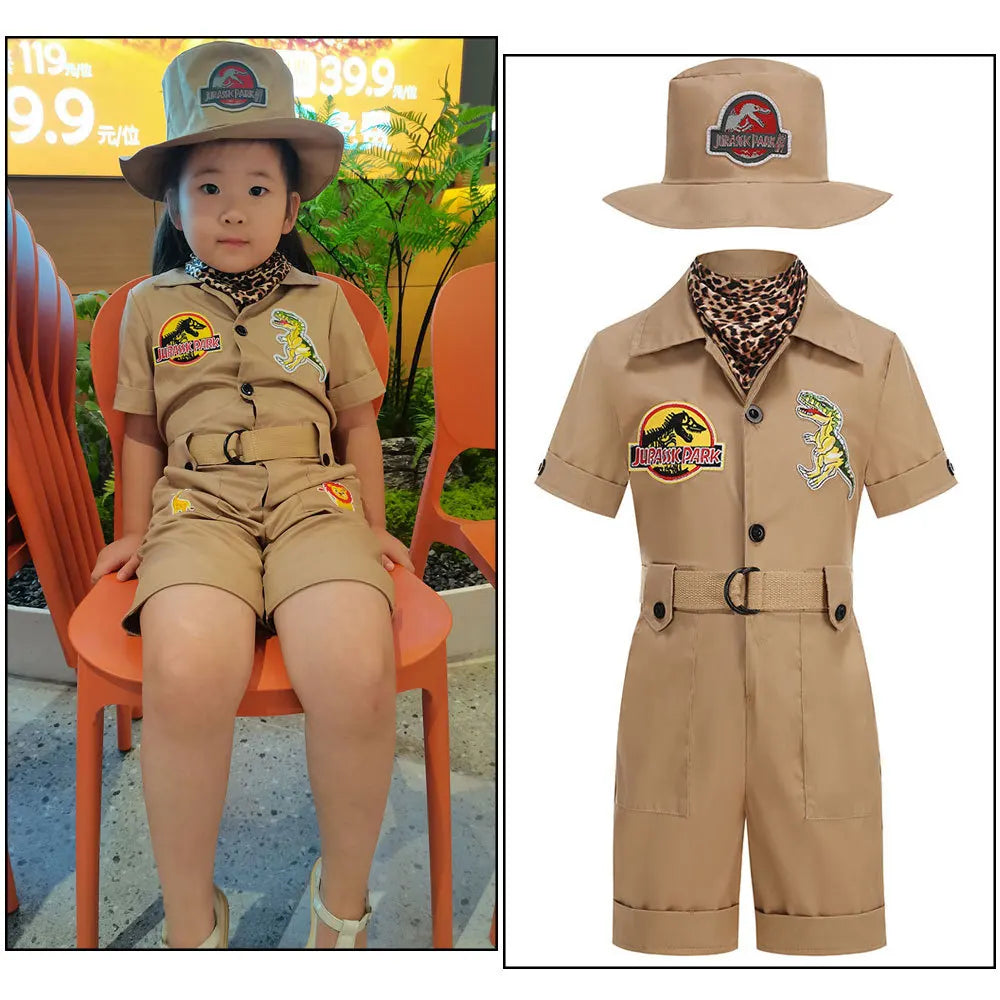 Kids' Safari Explorer Costume – Zookeeper Jumpsuit & Hat