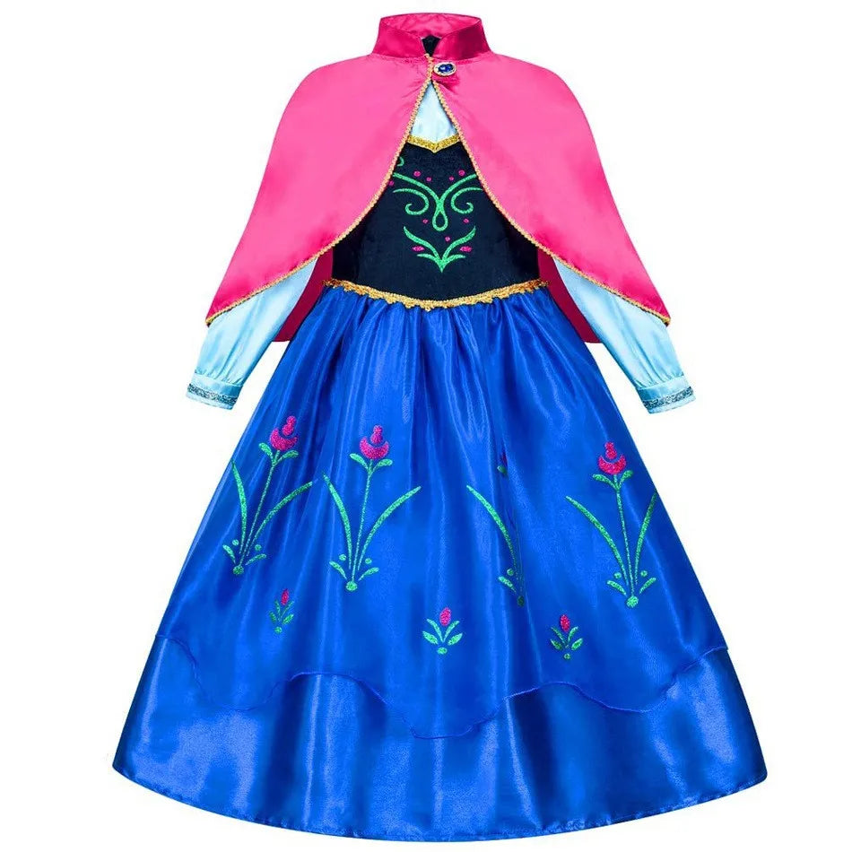Kids' Princess Long-Haired Tower Princess Snow Kingdom Princess Ice Queen Princess Birthday Costume - alternate view 26