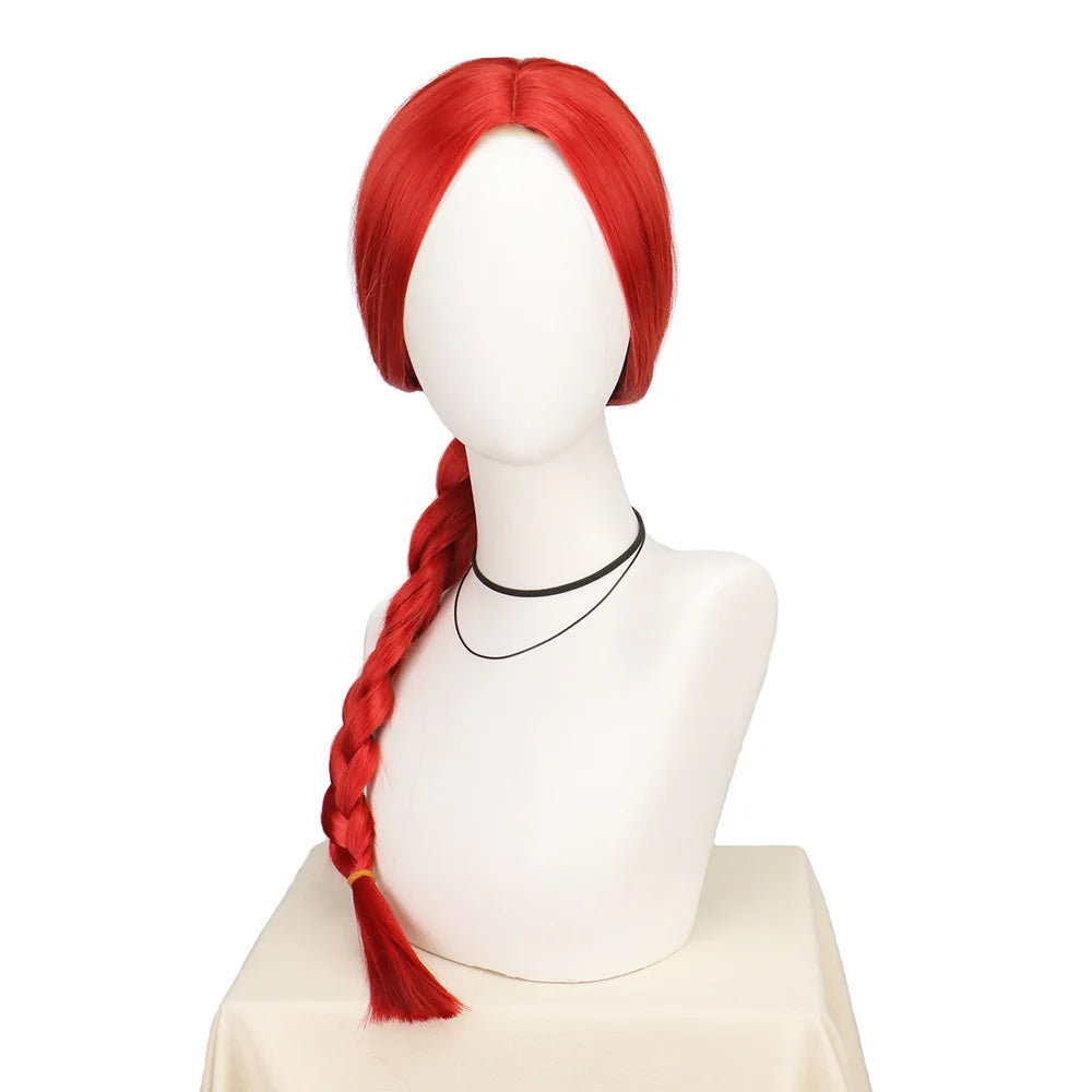 Anime Movie and Tops Pants Wigs Red Braids Halloween Wig - 005 / S