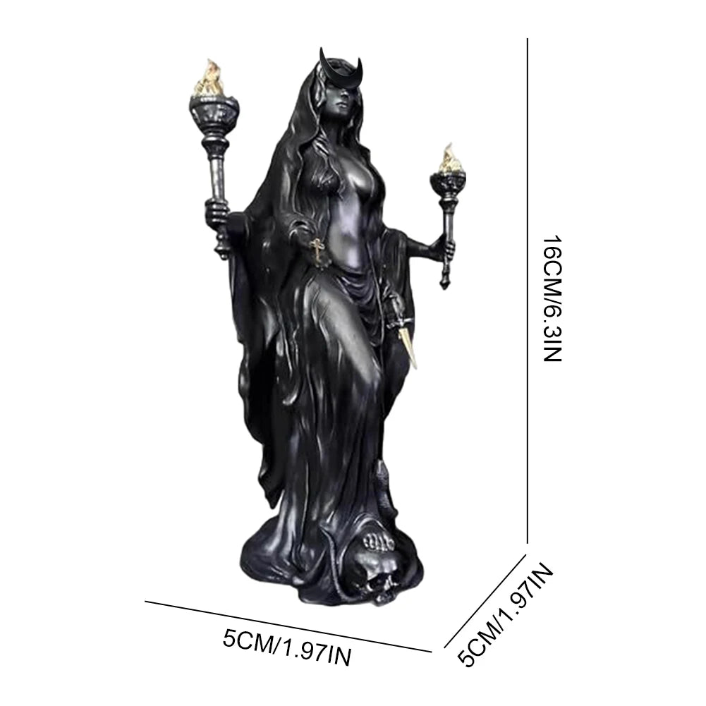 Witch of The Night Home Decoration Halloween Hecate Greek Witch Statue - product image 7