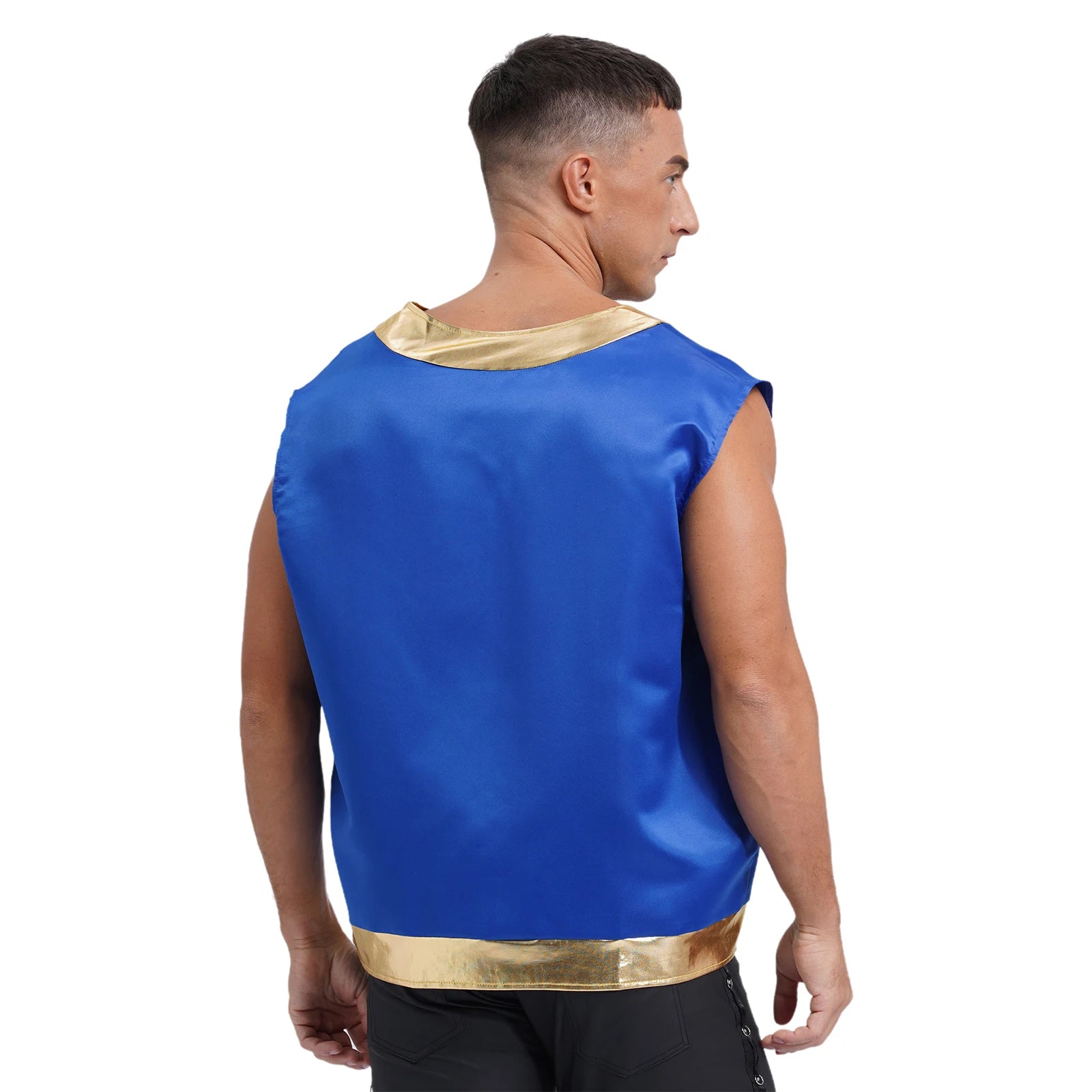 Men's Toad Game Character Open Front Loose Vest Waistcoat Costume - alternate view 2