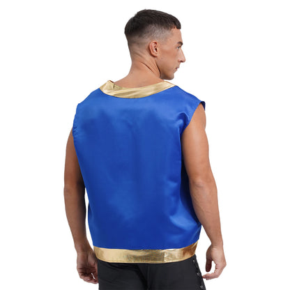 Men's Toad Game Character Open Front Loose Vest Waistcoat Costume - alternate view 2