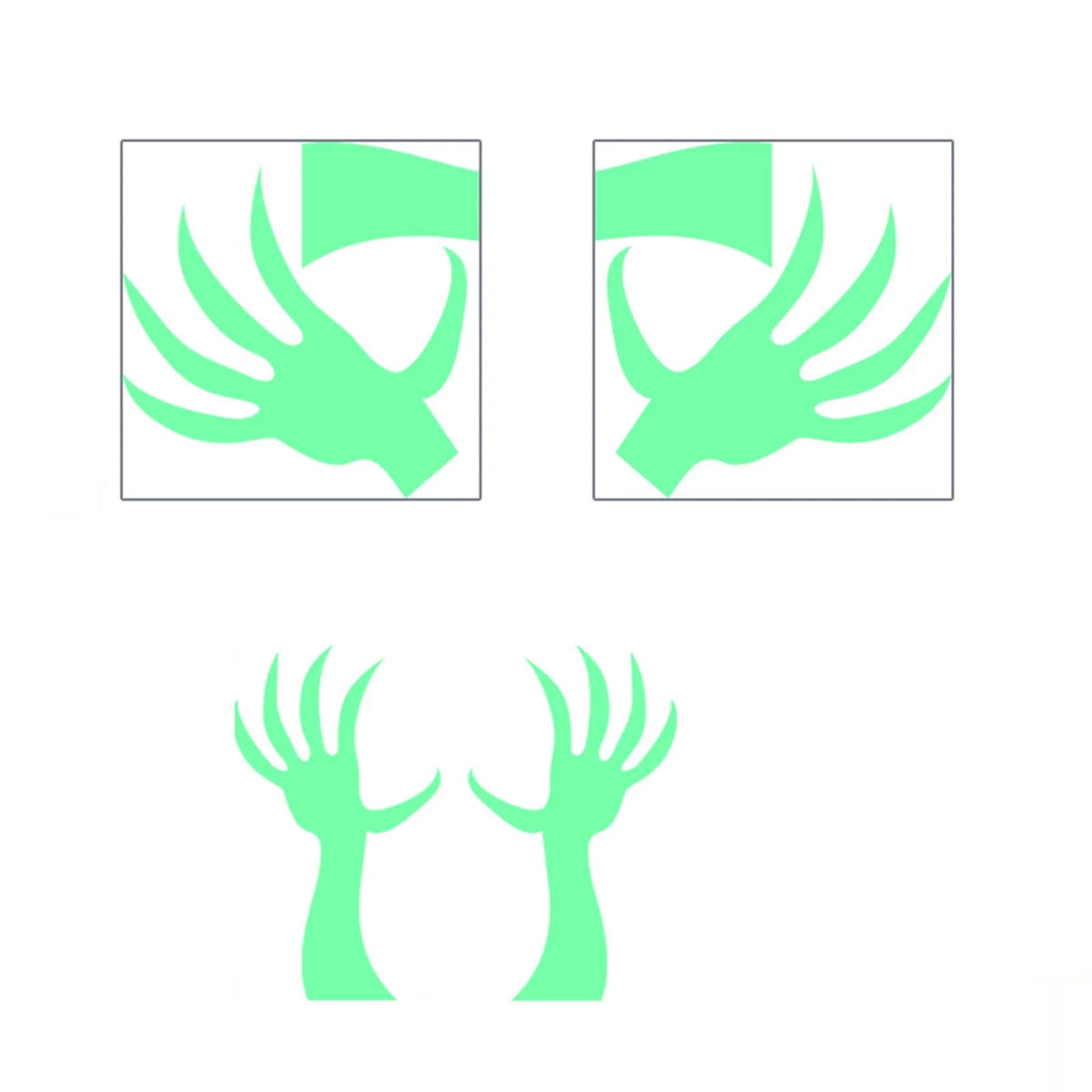 Glow-in-the-Dark Scary Eyes Halloween Wall Decals