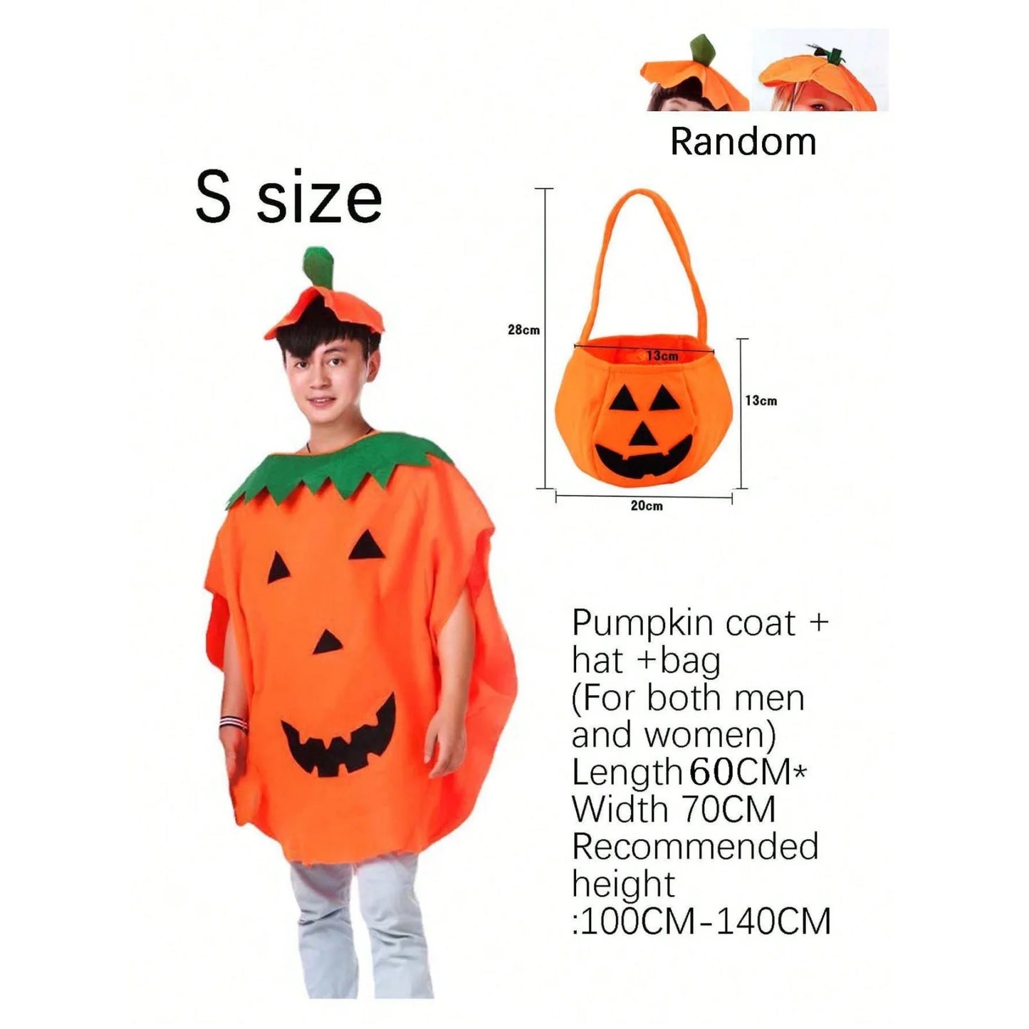 Women's 3-Piece Pumpkin Set: Cute Orange Outfit With , Attire For Hat - alternate view 5